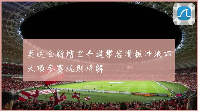 奥运会新增空手道攀岩滑板冲浪四大项参赛规则详解