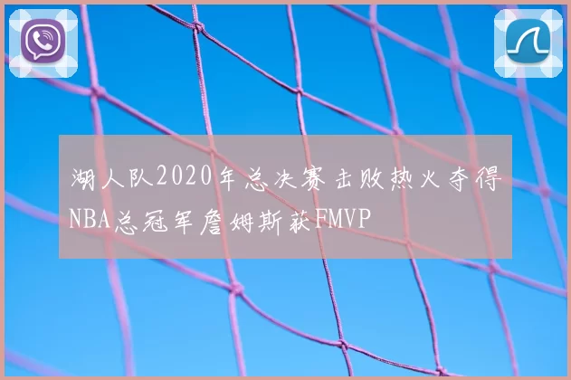 湖人队2020年总决赛击败热火夺得NBA总冠军詹姆斯获FMVP