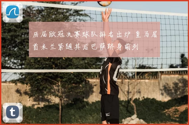 历届欧冠决赛球队排名出炉 皇马居首米兰紧随其后巴萨跻身前列